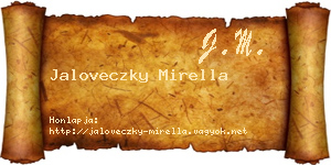 Jaloveczky Mirella névjegykártya